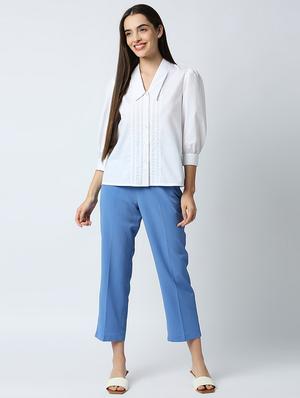 bishop sleeved solid shirt - 18441773 - Standard Image - 4