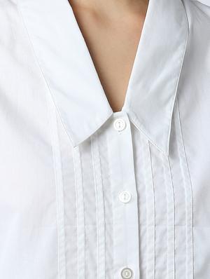 bishop sleeved solid shirt - 18441773 - Standard Image - 5