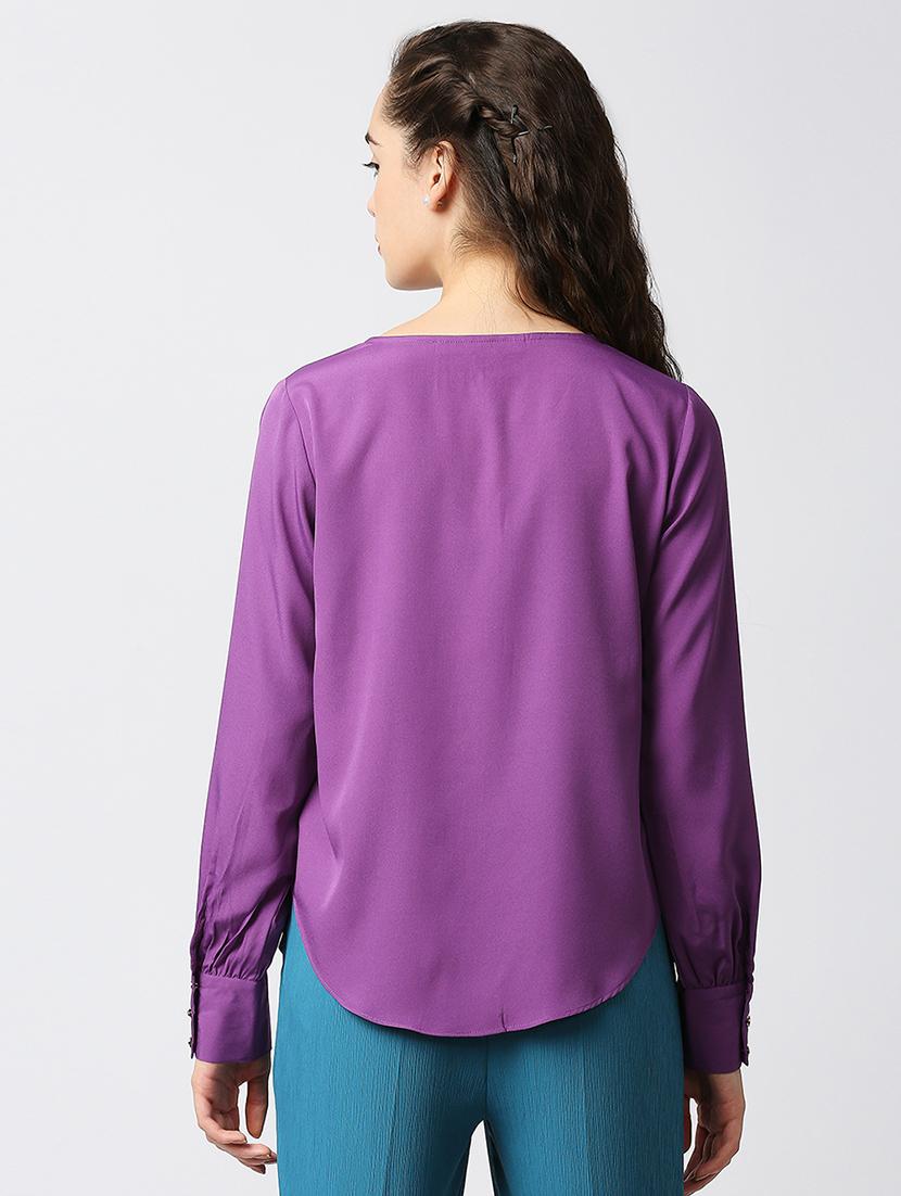bishop sleeved solid shirt - 18441777 - Zoom Image - 3