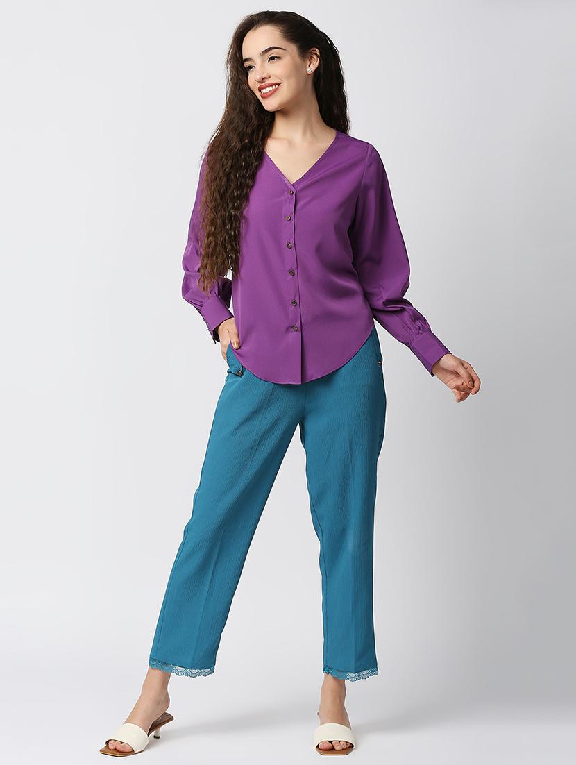 bishop sleeved solid shirt - 18441777 - Zoom Image - 4