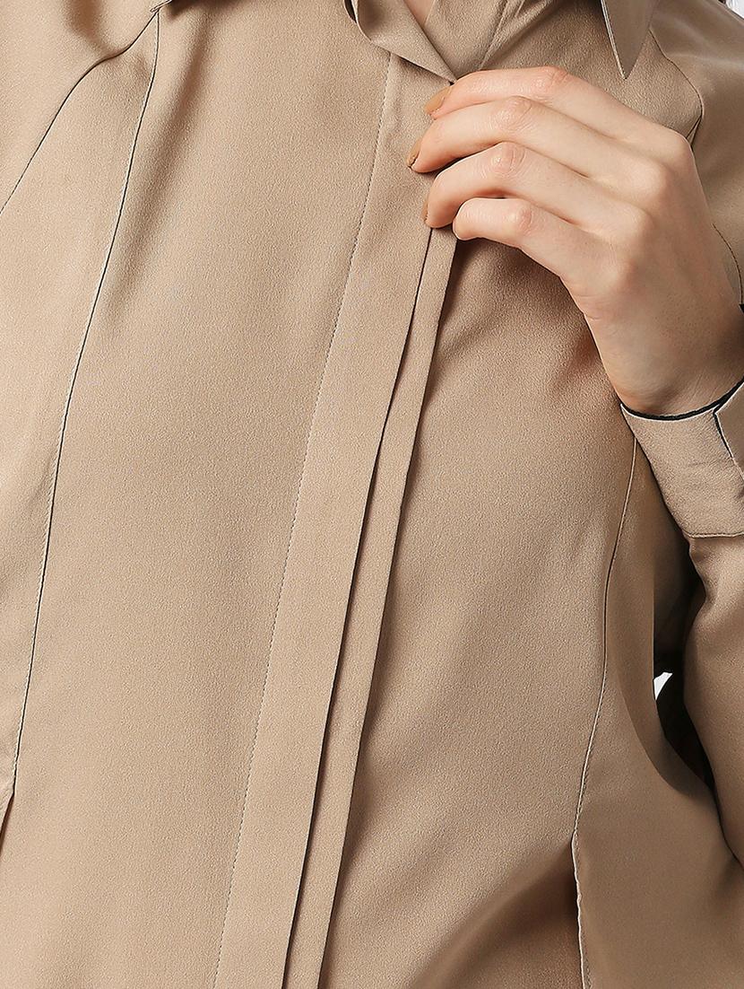 concealed placket solid shirt - 18441778 - Zoom Image - 5