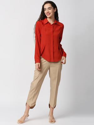 concealed placket self design shirt - 18441781 - Standard Image - 4