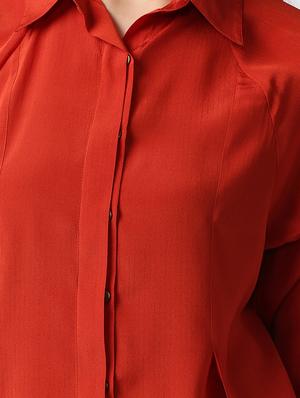 concealed placket self design shirt - 18441781 - Standard Image - 5