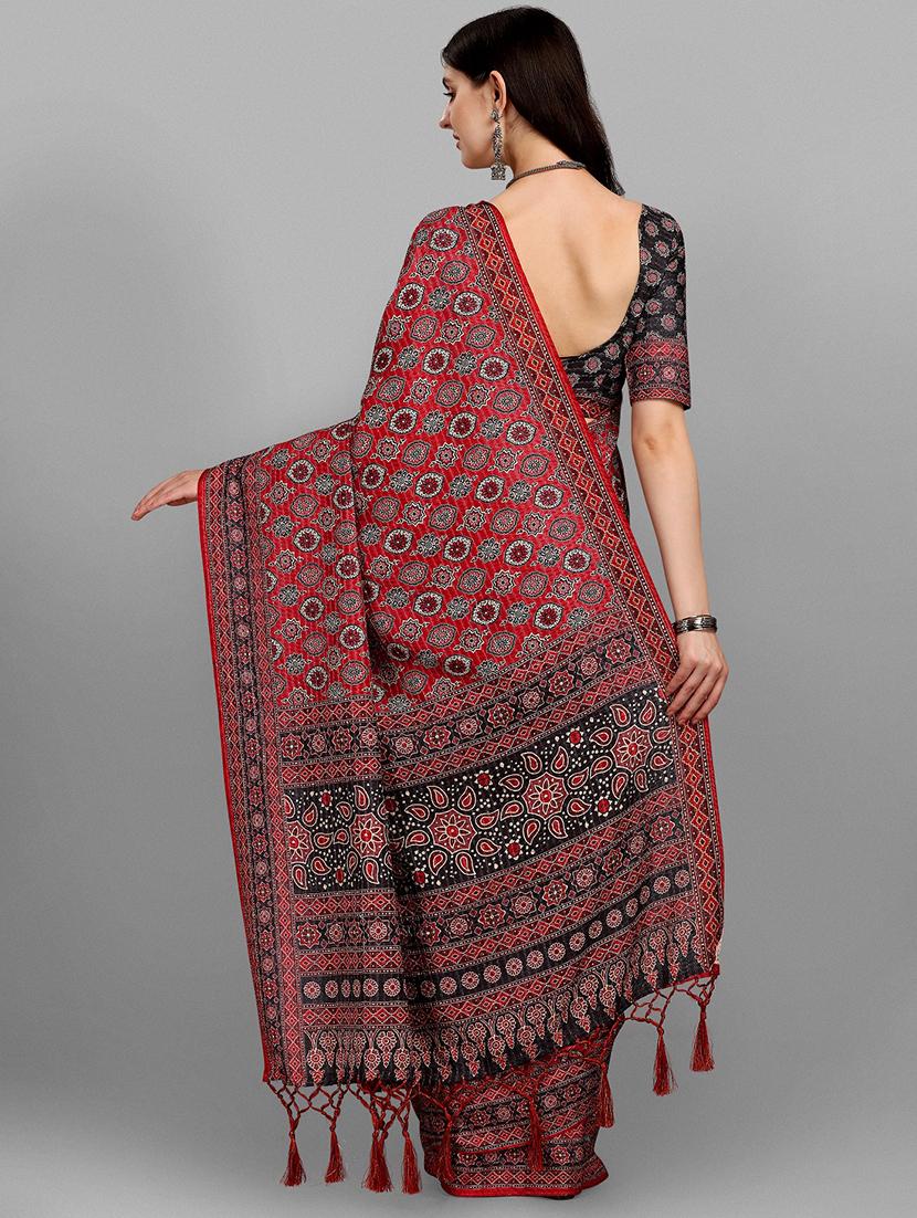 kaantha work printed saree with blouse - 18441914 - Zoom Image - 2