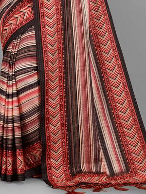 kaantha work printed saree with blouse - 18441916 - Standard Image - 4