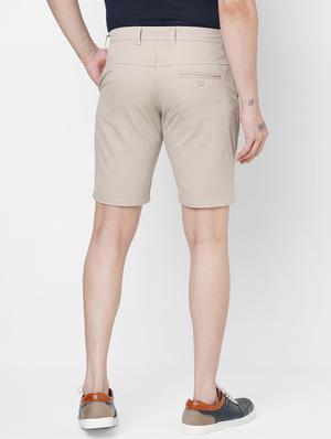 beige solid short - 18441924 - Standard Image - 3