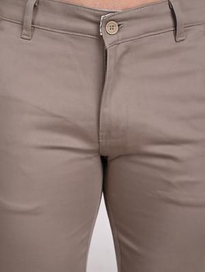 brown solid chinos casual trouser - 18442175 - Standard Image - 5