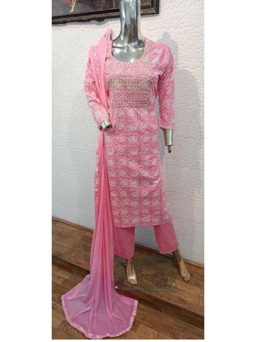 cotton printed suit with dupatta set - 18442342 - Standard Image - 1
