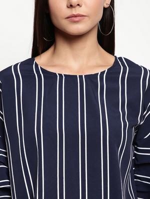 bell sleeved striped regular top - 18442487 - Standard Image - 6