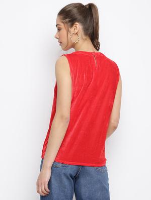 solid embellished neck regular top - 18443036 - Standard Image - 3