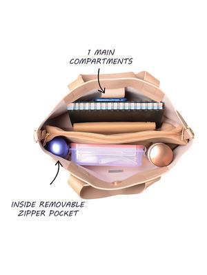 pink solid regular handbag - 18443333 - Standard Image - 3
