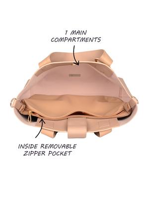 pink solid regular handbag - 18443333 - Standard Image - 4