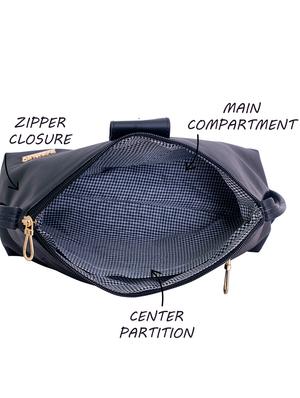 navy blue solid regular sling bag - 18443351 - Standard Image - 3