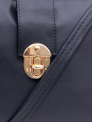 navy blue solid regular sling bag - 18443351 - Standard Image - 4