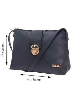 navy blue solid regular sling bag - 18443351 - Standard Image - 5