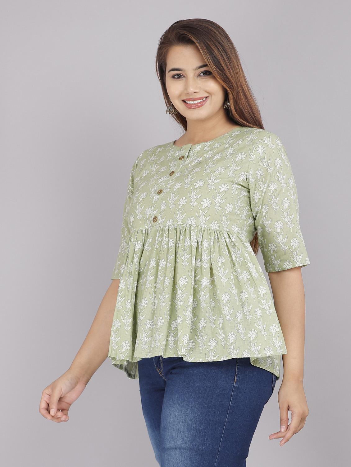 floral flared kurti - 18443791 - Zoom Image - 3