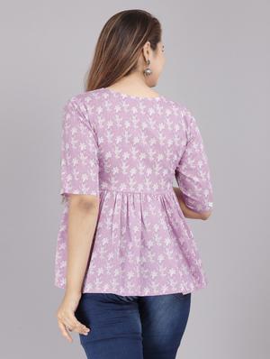 floral flared kurti - 18443792 - Standard Image - 3