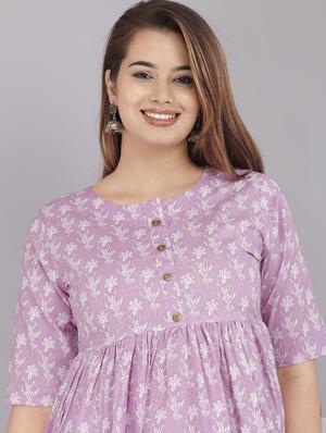 floral flared kurti - 18443792 - Standard Image - 5