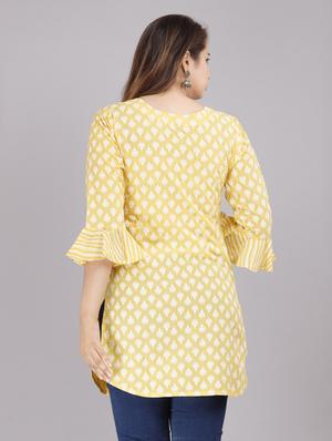 bell sleeves straight kurti - 18443795 - Standard Image - 3