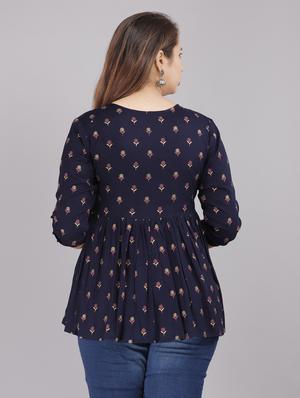 printed flared kurti - 18443798 - Standard Image - 4