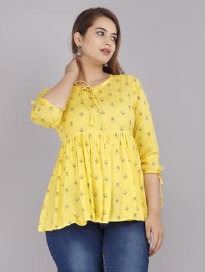 printed flared kurti - 18443799 - Standard Image - 3