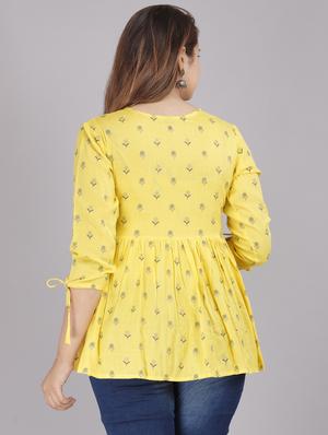printed flared kurti - 18443799 - Standard Image - 4