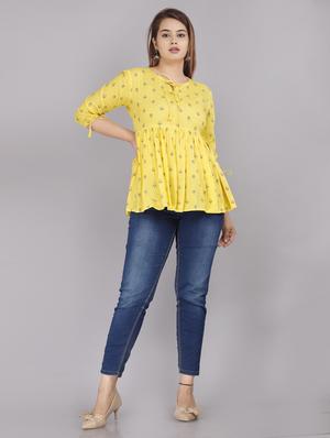 printed flared kurti - 18443799 - Standard Image - 5