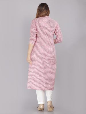 lahriya print straight kurta - 18444064 - Standard Image - 4