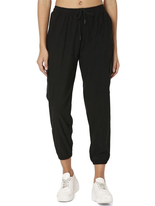 low rise solid cargos trouser - 18444137 - Standard Image - 1