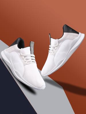 men white lace up sport shoe - 18444233 - Standard Image - 2