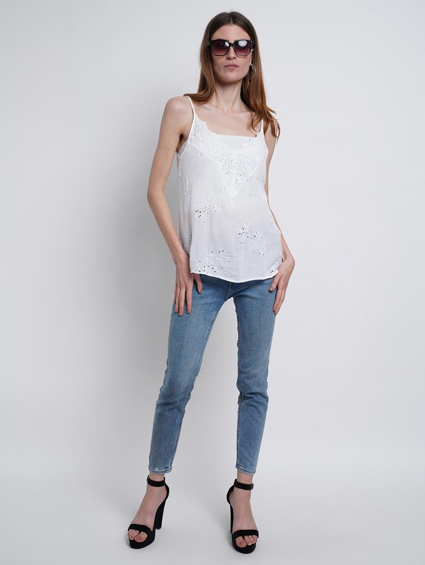 lace detailed solid regular top - 18444269 - Zoom Image - 4