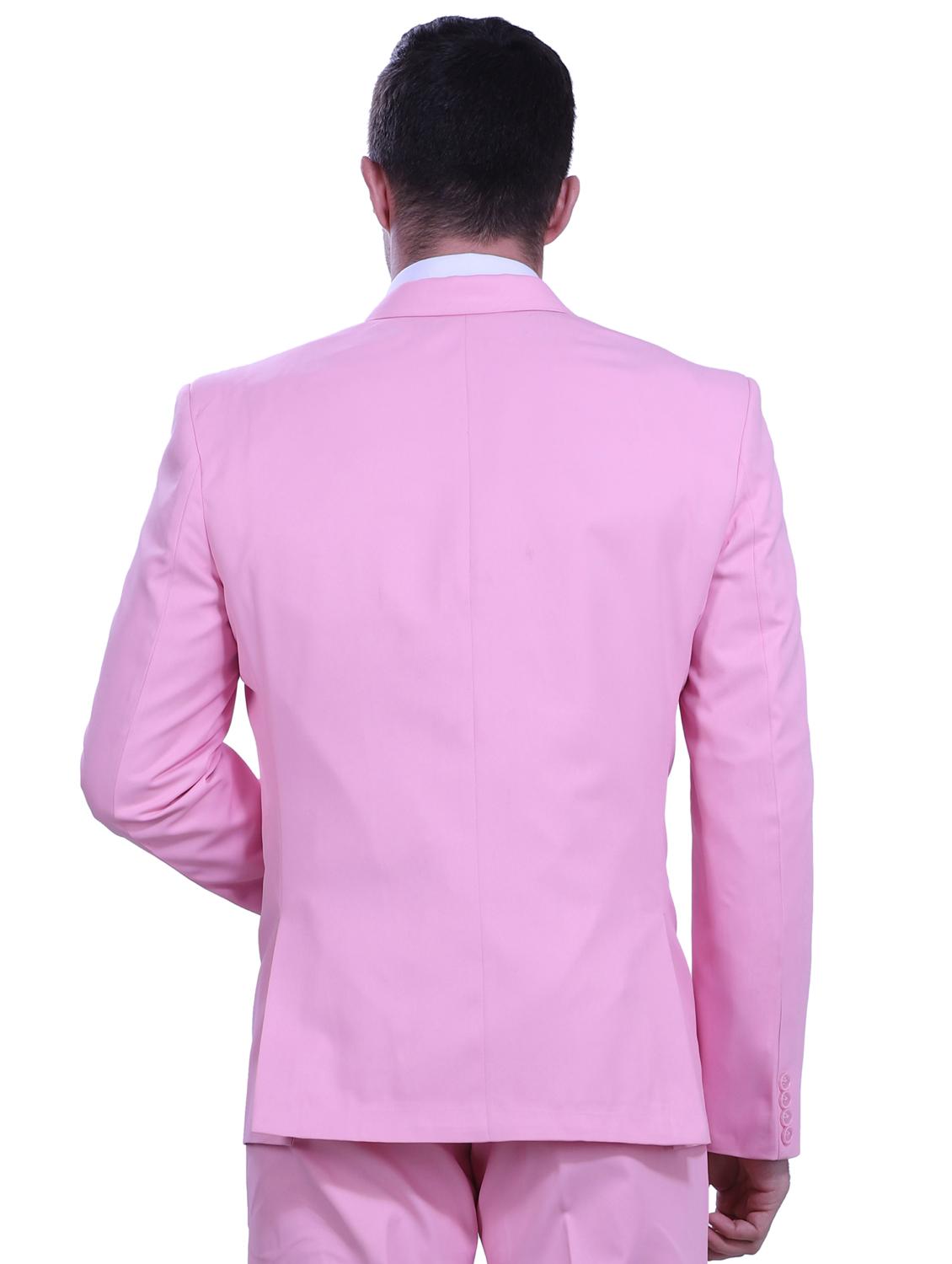 pink solid single breasted formal blazer - 18444328 - Zoom Image - 4