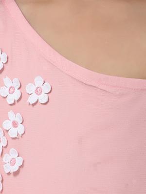 girl pink solid flared frock - 18444442 - Standard Image - 4