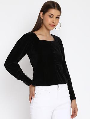 square neck solid regular top - 18444878 - Standard Image - 3