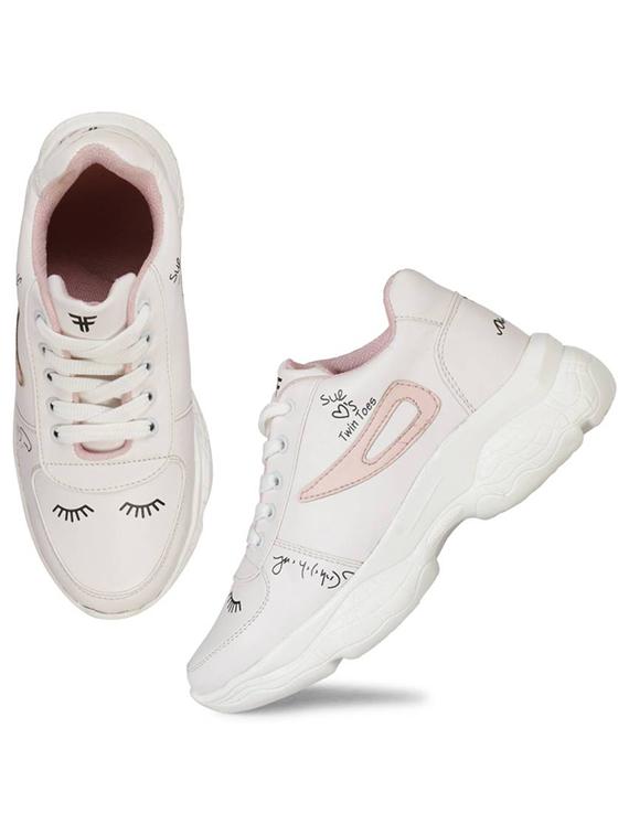 women pink lace-up sports shoe - 18445106 - Zoom Image - 2