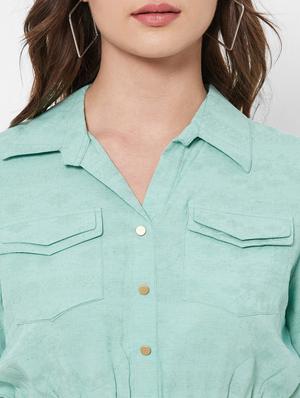 shirt collar self-designed crop top - 18445149 - Standard Image - 6