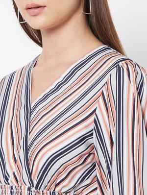 v-neck striped crop top - 18445173 - Standard Image - 6