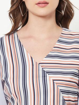 v-neck striped crop top - 18445174 - Standard Image - 6