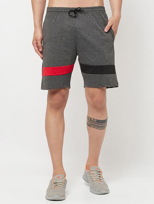 grey stripes mid rise short - 18445275 - Standard Image - 1