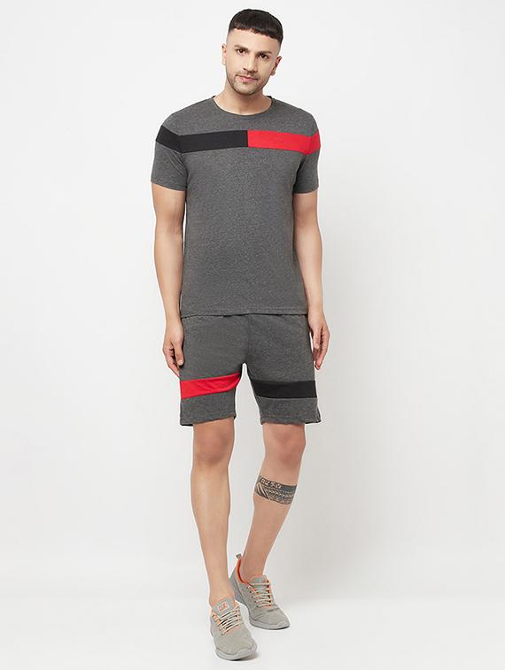 grey stripes mid rise short - 18445275 - Zoom Image - 4