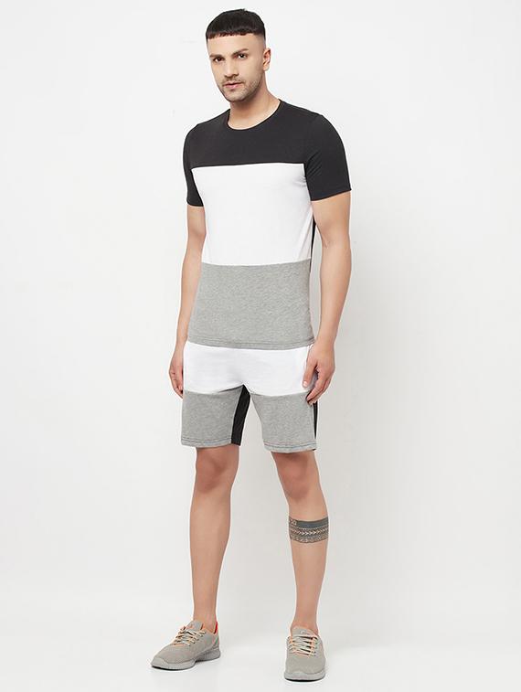 multi colored color block mid rise short - 18445277 - Zoom Image - 4