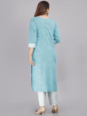 bandhani printed kurta pant set with dupatta - 18445359 - Standard Image - 3