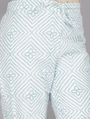 bandhani printed kurta pant set with dupatta - 18445359 - Standard Image - 4