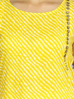 ehtenic yellow stylish kurti with white - 18445451 - Standard Image - 5