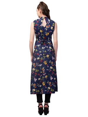 sleeveless printed a-line dress - 18445592 - Standard Image - 3