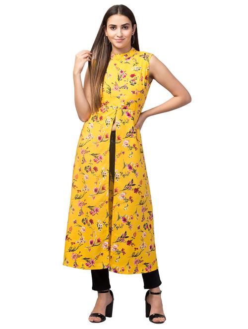 sleeveless printed a-line dress - 18445594 - Standard Image - 1
