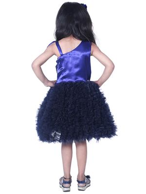 girls navy blue embellished layered frock - 18445773 - Standard Image - 3