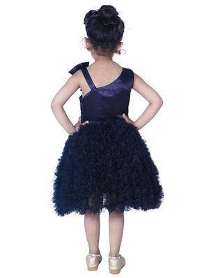 girls navy blue embellished layered frock - 18445774 - Standard Image - 3