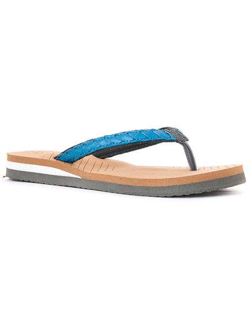 blue flat slippers flip flop - 18445866 - Standard Image - 1