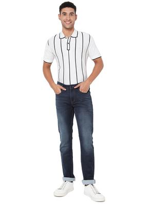 blue solid distressed jean - 18445906 - Standard Image - 4